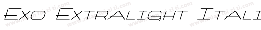 Exo Extralight Itali字体转换